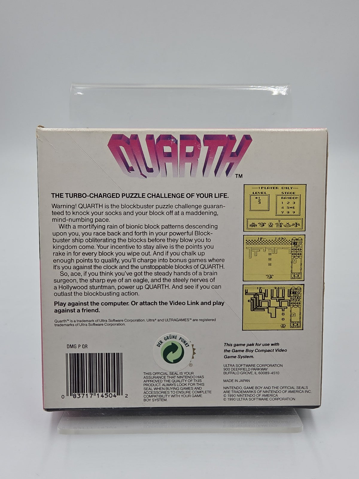 Nintendo Game Boy Classic  Spiel Quarth mit OVP und Anleitung NOE