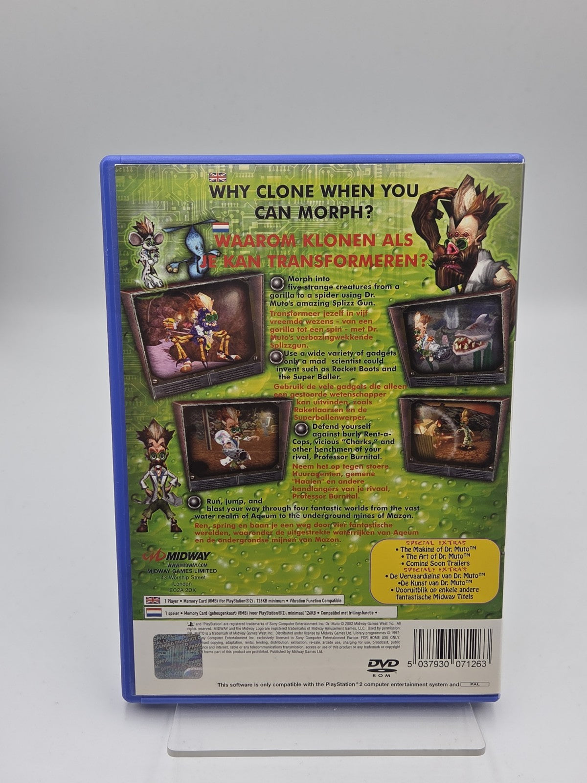 PS2 Playstation Spiel 2 Dr. Muto mit OVP und Anleitung AUS