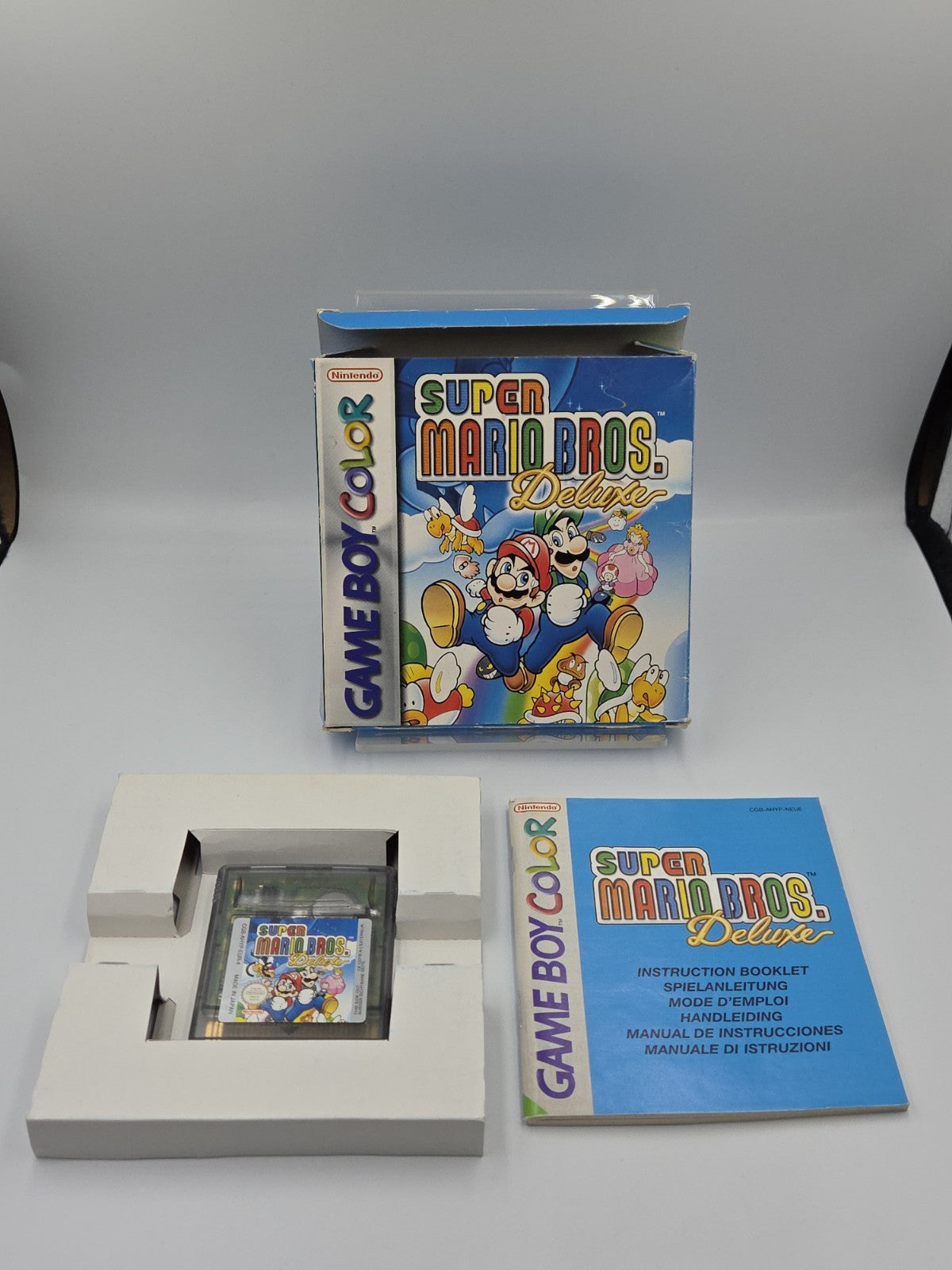 Nintendo Game Boy Color Super Mario Bros. Deluxe mit OVP und Anleitung EUR