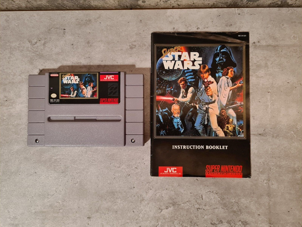 SNES Super Nintendo Super Star Wars mit OVP und Anleitung NTSC USA - T-Retro-Games 