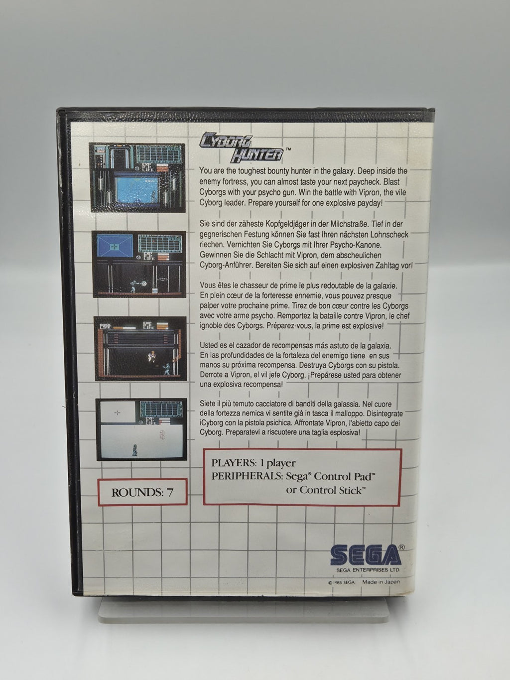 Sega Master System Spiel Cyborg Hunter mit OVP Multi Language 