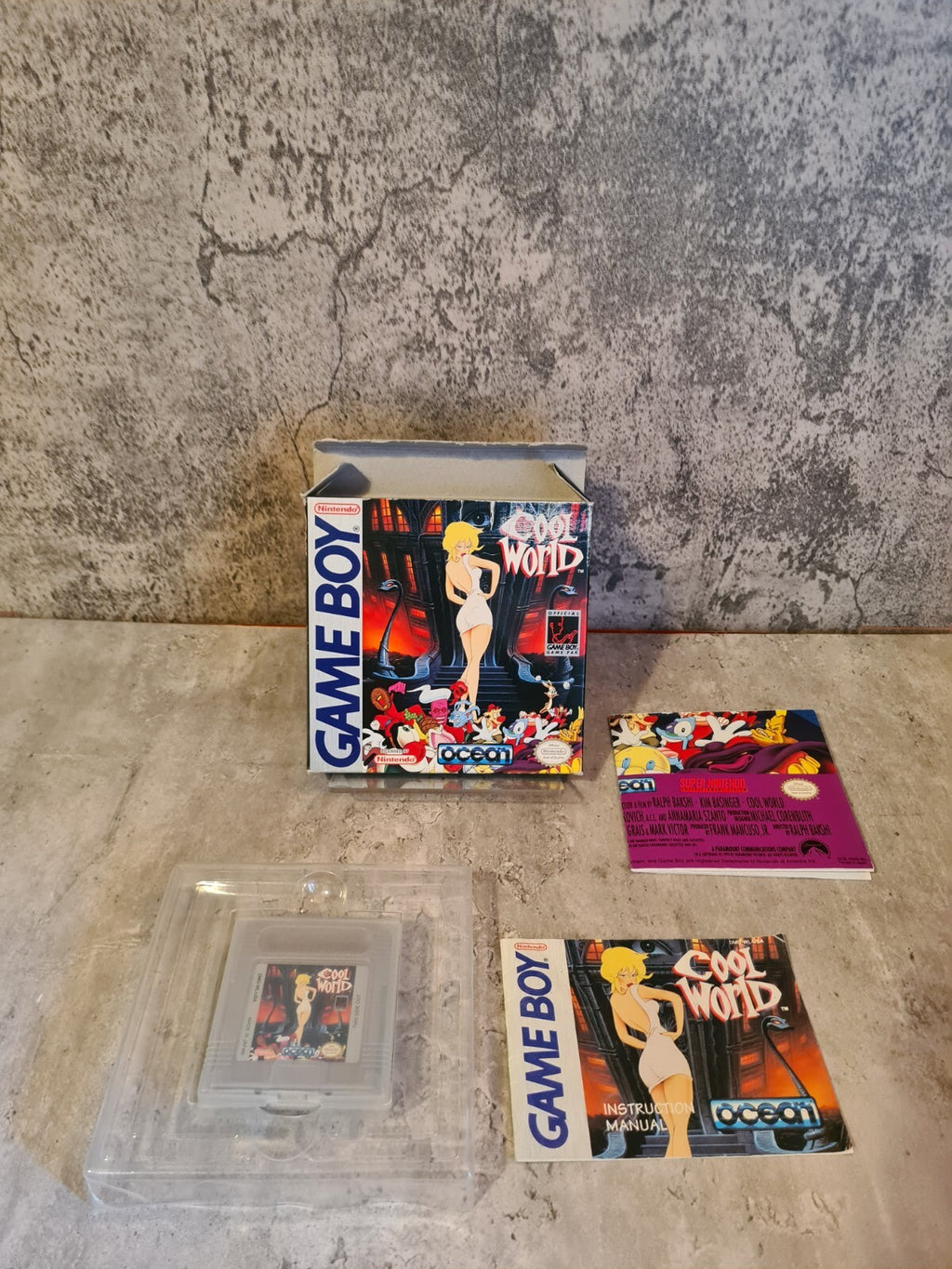 Nintendo Game Boy Classic Spiel Cool World mit OVP und Anleitung + Poster USA