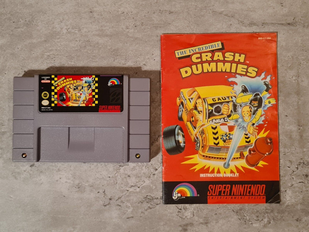 SNES Super Nintendo The Incredible Crash Dummies mit OVP und Anleitung NTSC USA - T-Retro-Games 