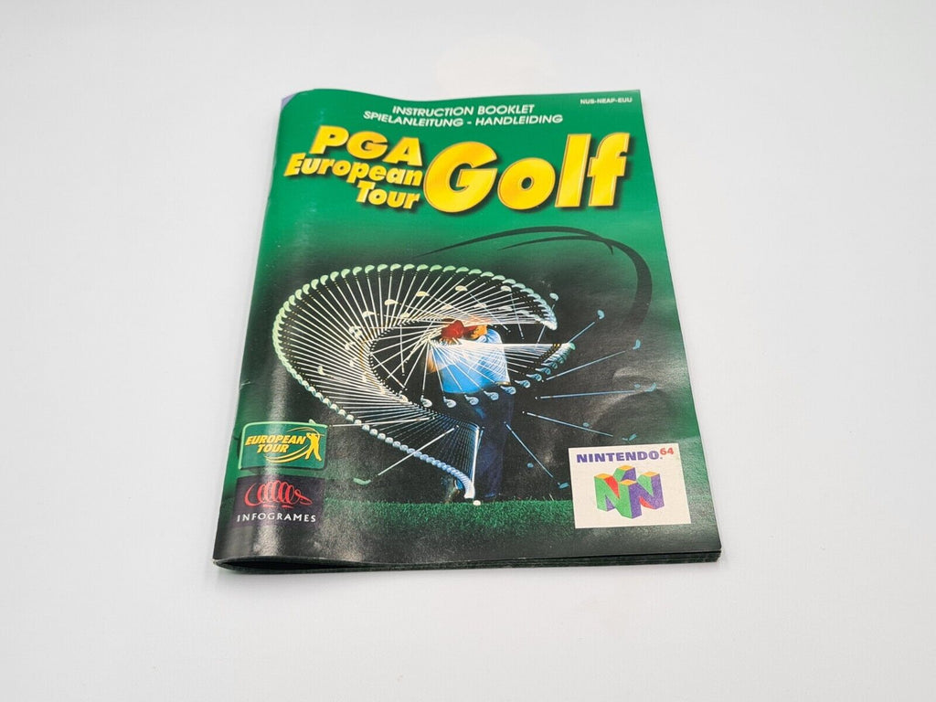 N64 Nintendo 64 PGA European Golf Tour mit OVP und Anleitung EUR - T-Retro-Games 