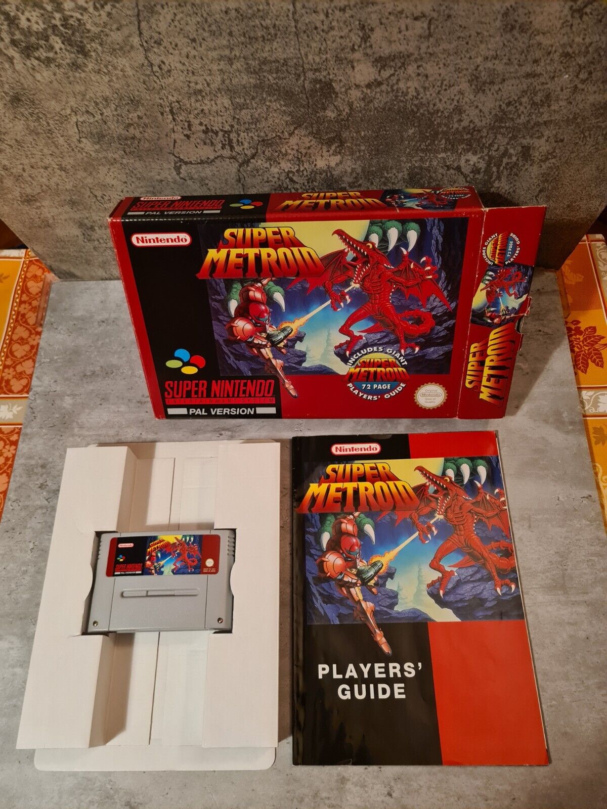 SNES Super Nintendo Super Metroid mit OVP und Spieleberater UKV Big Box - T-Retro-Games 