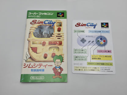 SFC Super Famicom Sim City mit OVP und Anleitung Japan
