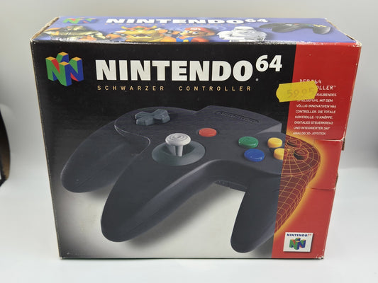 N64 Nintendo 64 Controller Joystick  Schwarz Black OVP EUR