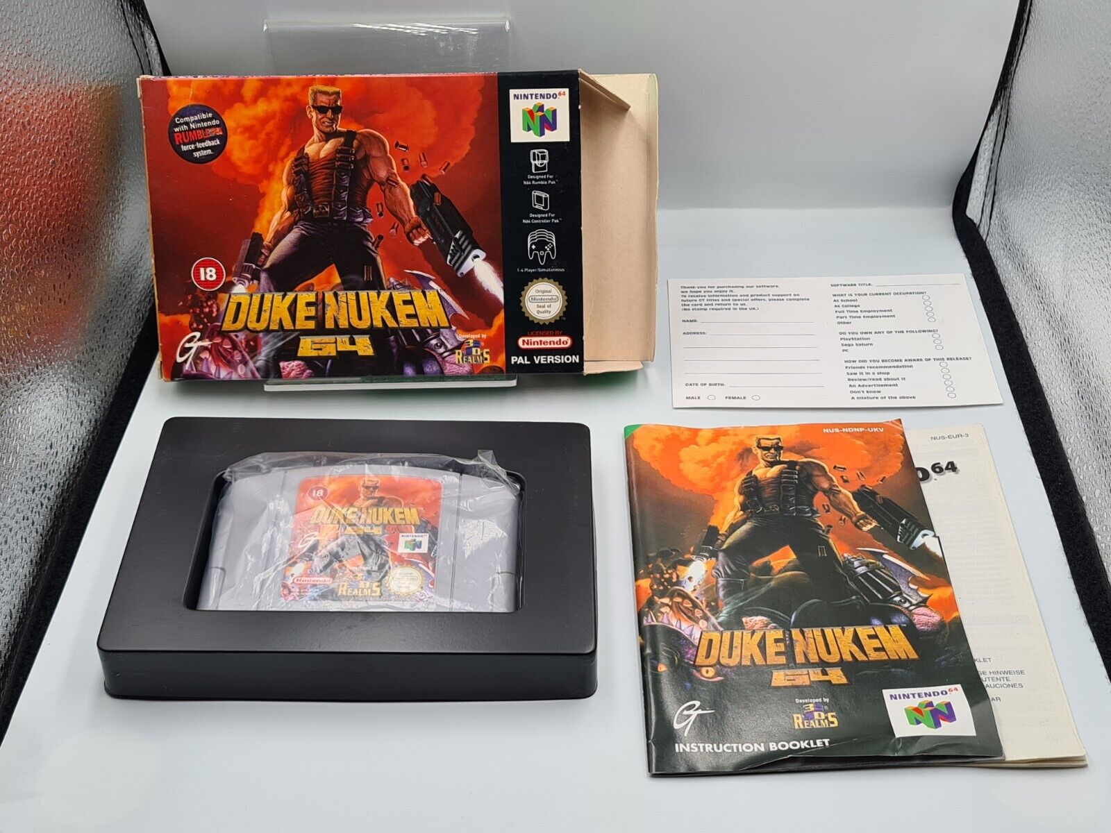 N64 Nintendo 64 Duke Nukem 64 mit OVP und Anleitung UKV - T-Retro-Games 