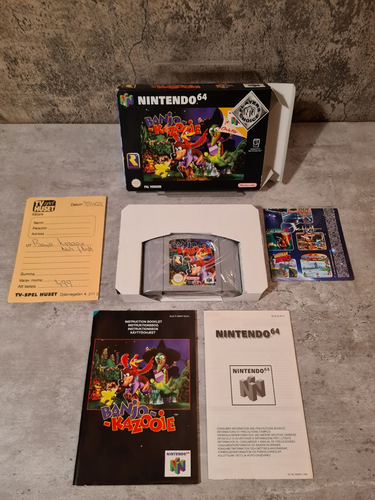 N64 Nintendo 64 Banjo Kazooie mit OVP und Anleitung NUKV