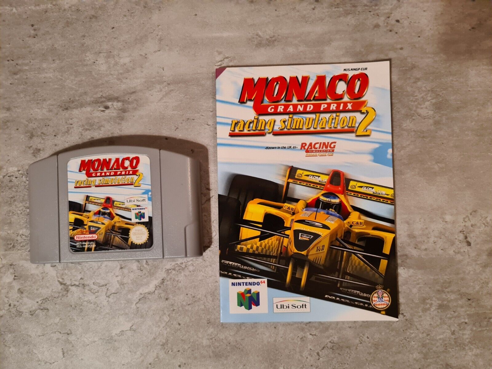 N64 Nintendo 64 Monaco Grand Prix Racing Simulation 2 mit OVP und Anleitung FAH - T-Retro-Games 