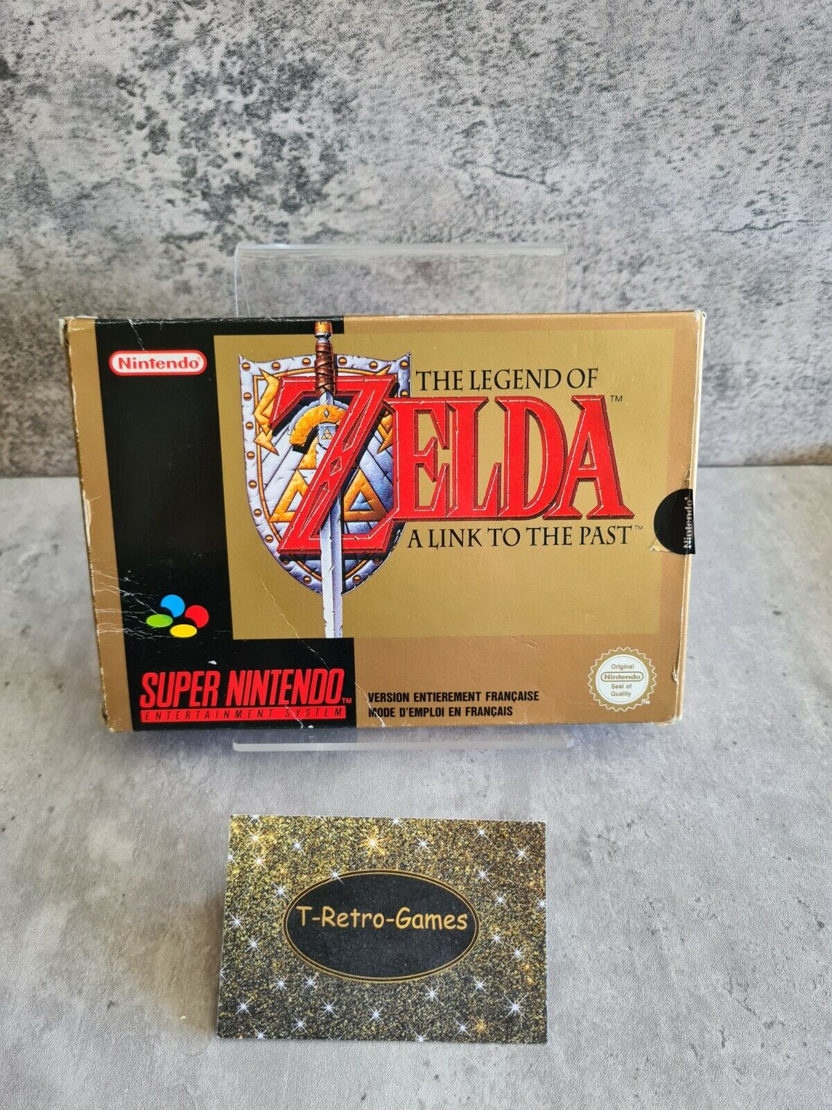 SNES The Legend of Zelda A Link to the Past mit OVP und Anleitung FRA - T-Retro-Games 