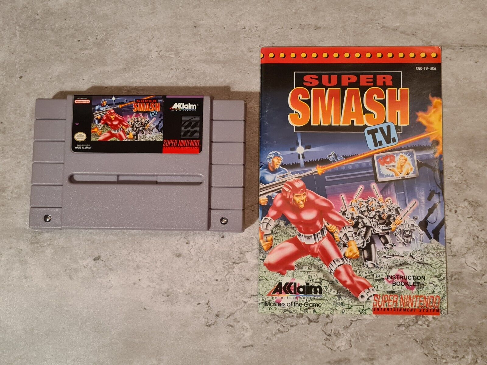 SNES Super Nintendo Super Smash T.V. mit OVP und Anleitung NTSC USA - T-Retro-Games 