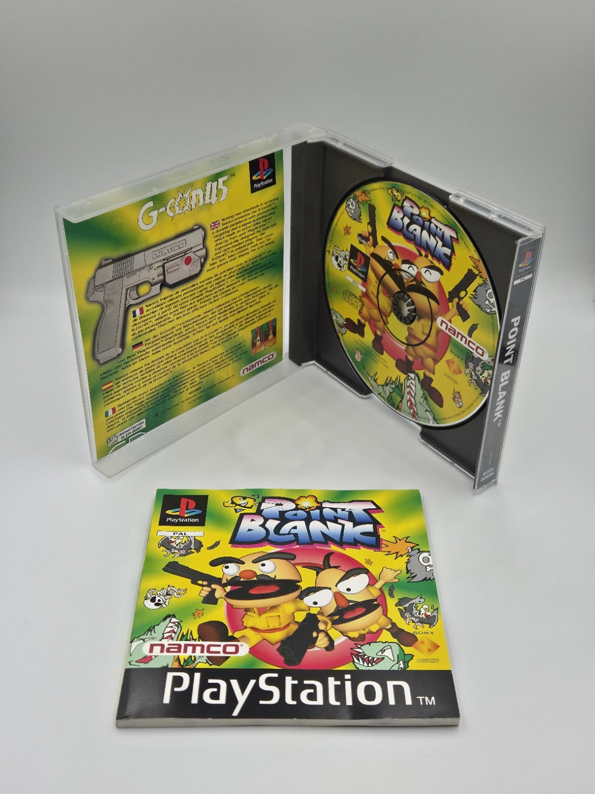 PS1 Playstation 1 Spiel Point Blank mit OVP und Anleitung Multilingual