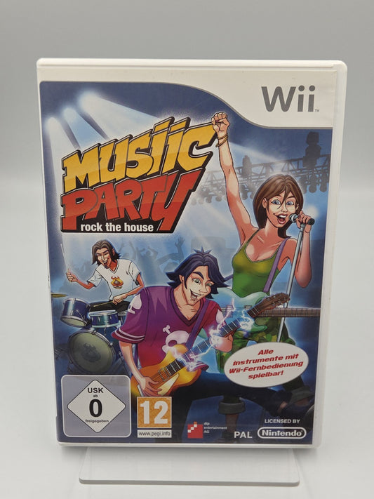 Nintendo Wii Spiel Musiic Party rock the house mit OVP und Anleitung NOE