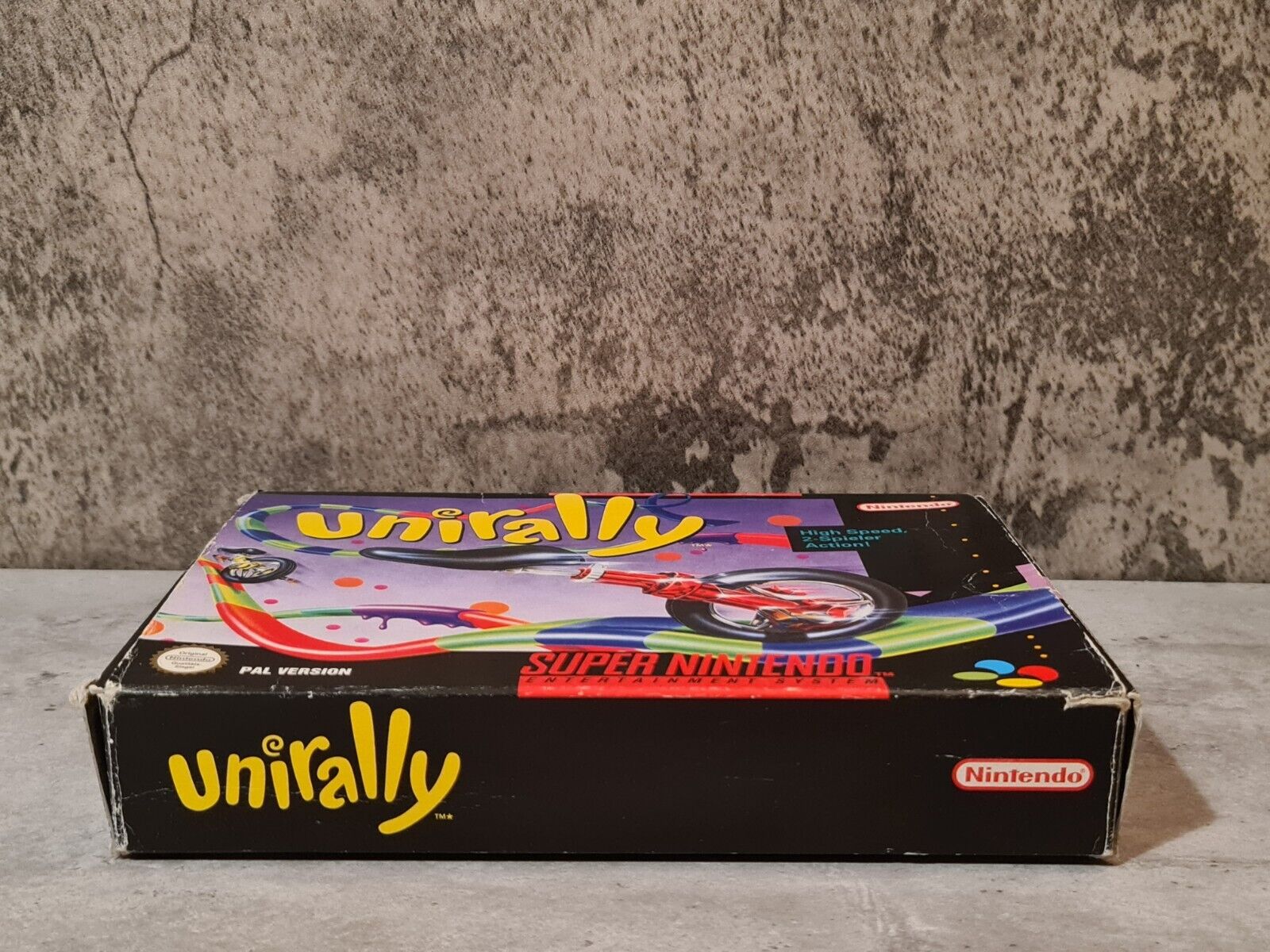 SNES Super Nintendo Unirally mit OVP und Anleitung NOE - T-Retro-Games 
