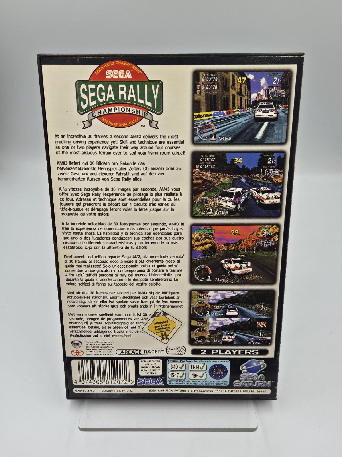 Sega Saturn Spiel Sega Rally Championship mit OVP und Anleitung Multi Language 