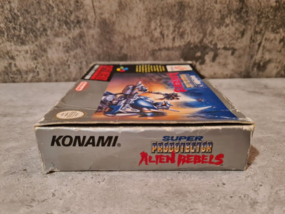 SNES Super Nintendo Super Probotector Alien Rebels mit OVP und Anleitung NOE - T-Retro-Games 