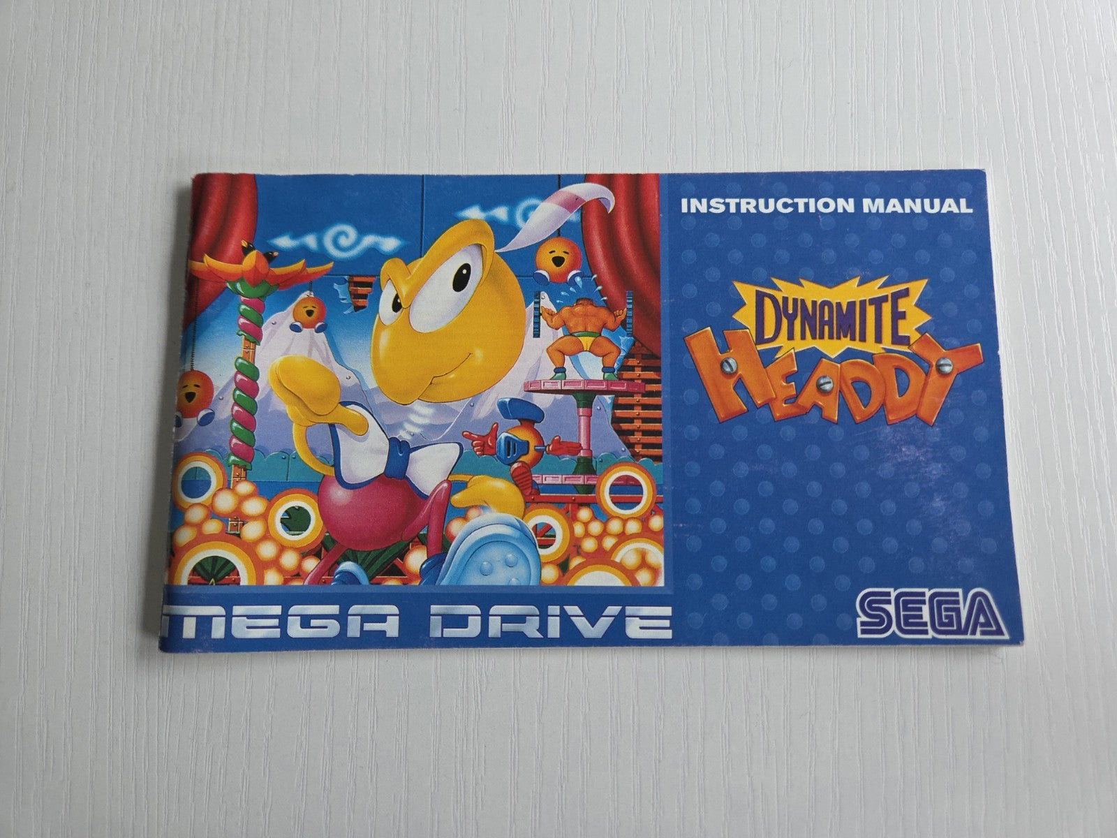 Sega Mega Drive Dynamite Headdy Instruction Booklet Spielanleitung