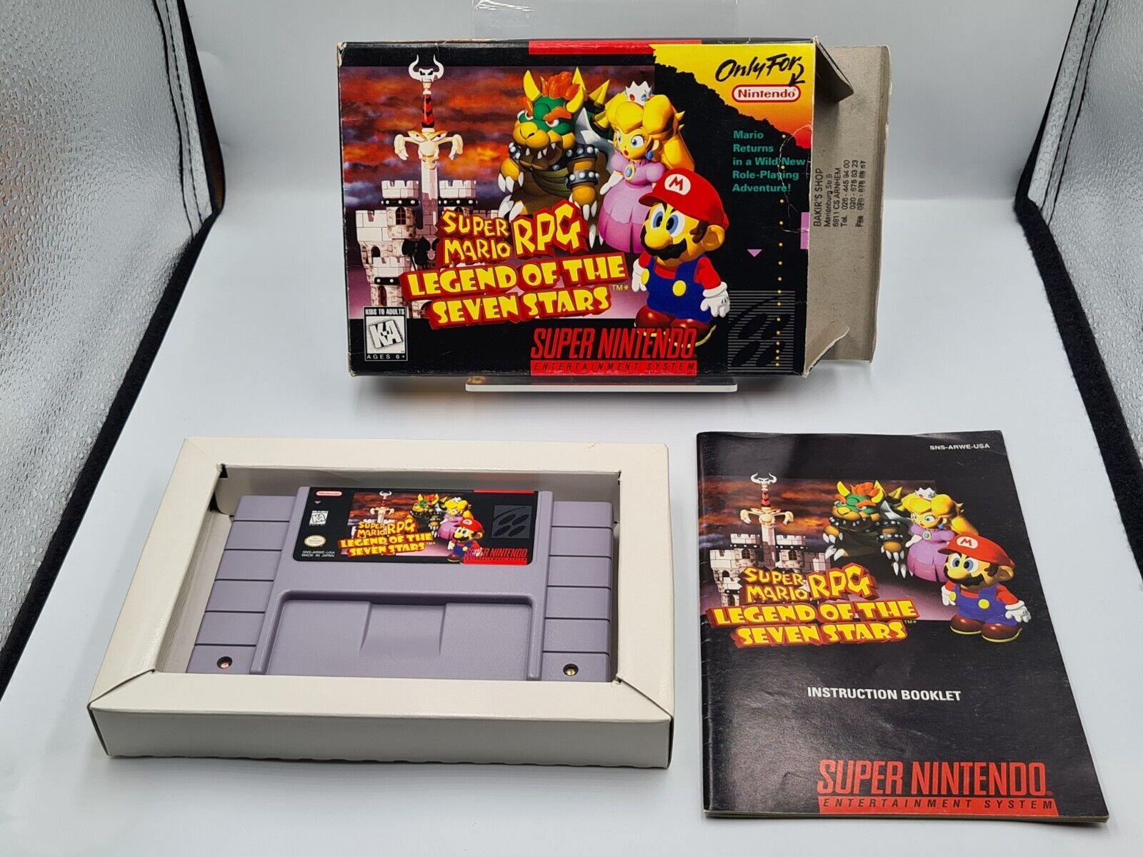 Super Nintendo Super Mario RPG Legend of The Seven Stars OVP + Anleitung USA - T-Retro-Games 