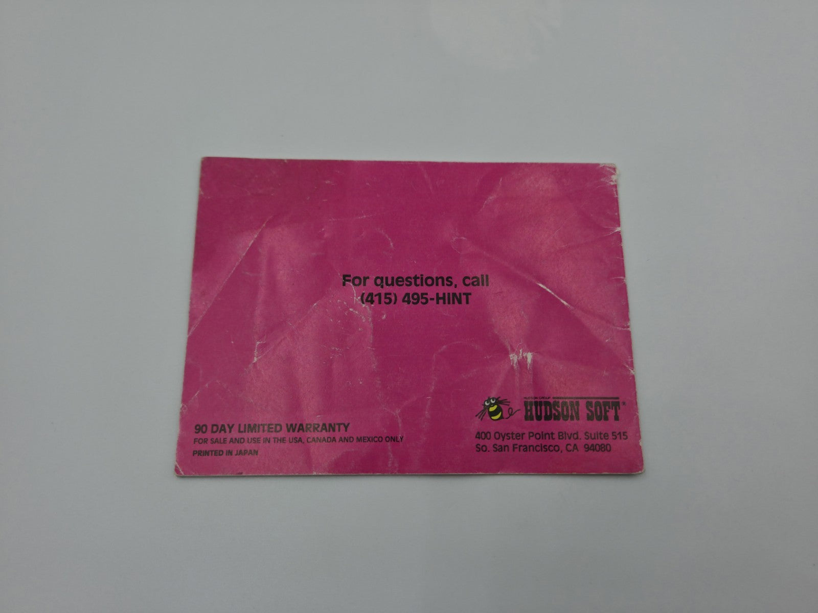 Nintendo Game Boy Classic Atomic Punk Spielanleitung Instruction Booklet USA