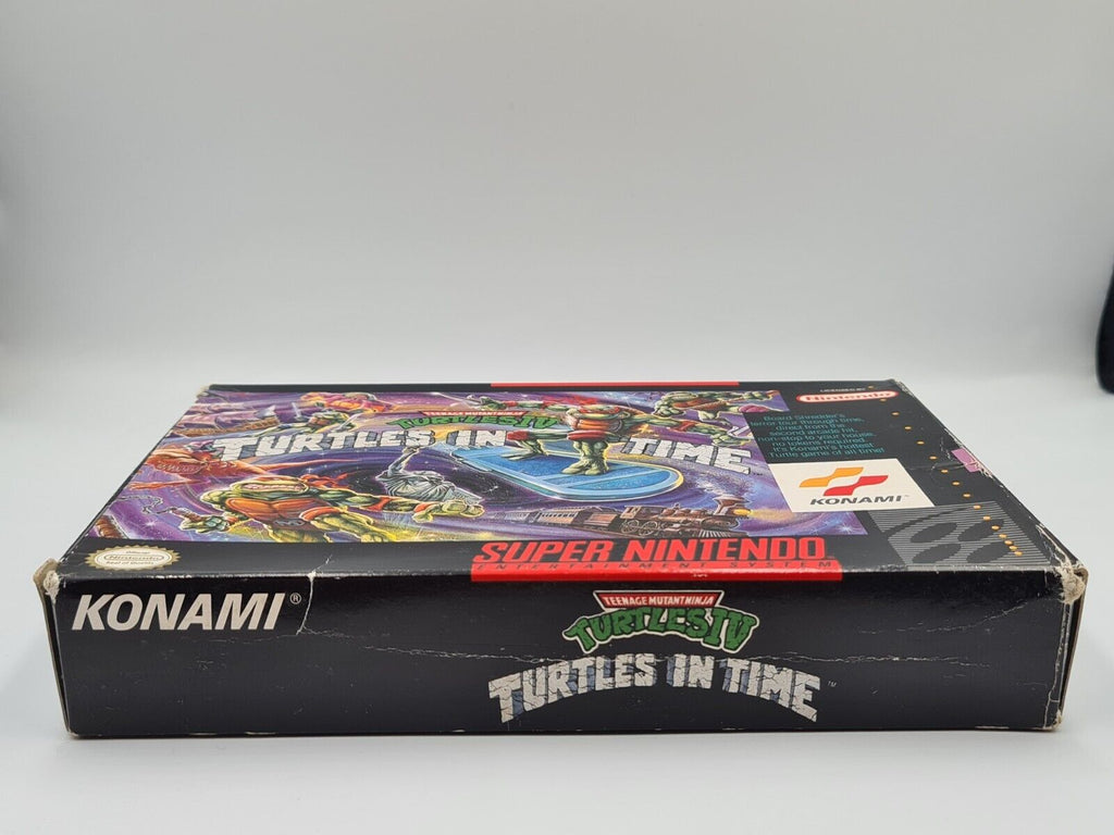 SNES Super Nintendo Turtles in Time mit OVP und Anleitung NTSC-USA - T-Retro-Games 
