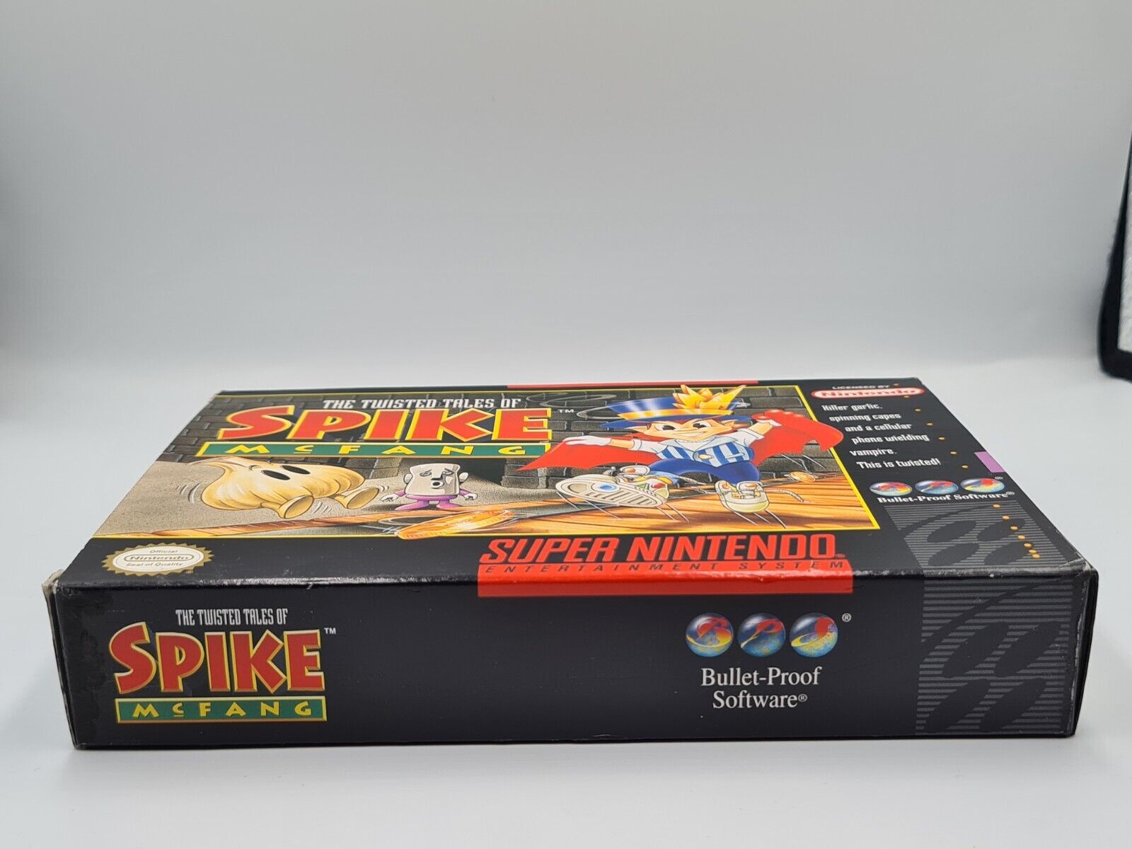 SNES Super Nintendo The Twisted Tales of Spike Mcfang + OVP + Anleitung NTSC-USA - T-Retro-Games 
