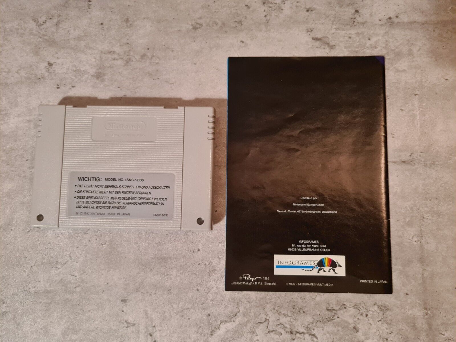 Super Nintendo Die Schlümpfe Reisen um die Welt + OVP + Anleitung + Poster NOE - T-Retro-Games 