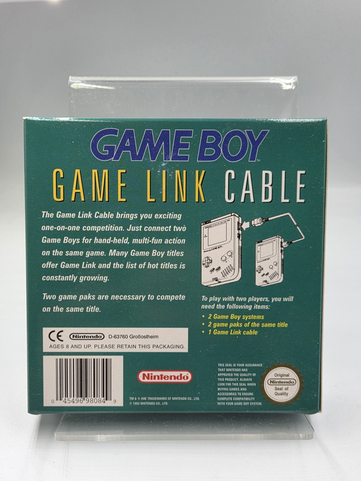 Nintendo Game Boy Classic Game Link Cable UKV NEW Unused