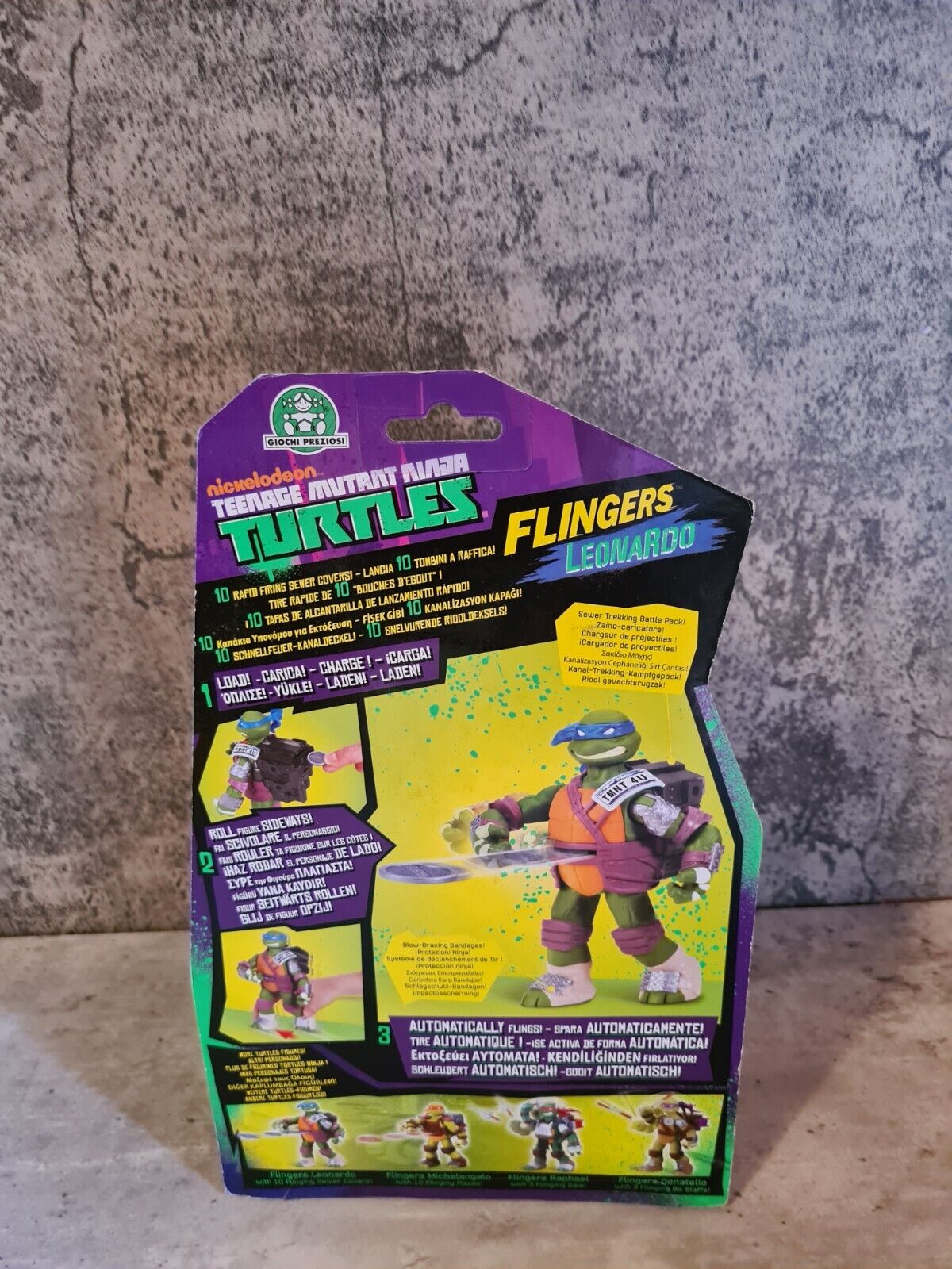 Nickelodeon Teenage Mutant Ninja Turtles Flingers Leonardo Action Toy Neu New - T-Retro-Games 