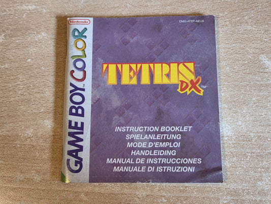 Nintendo Game Boy Color Spielanleitung Tetris DX EUR