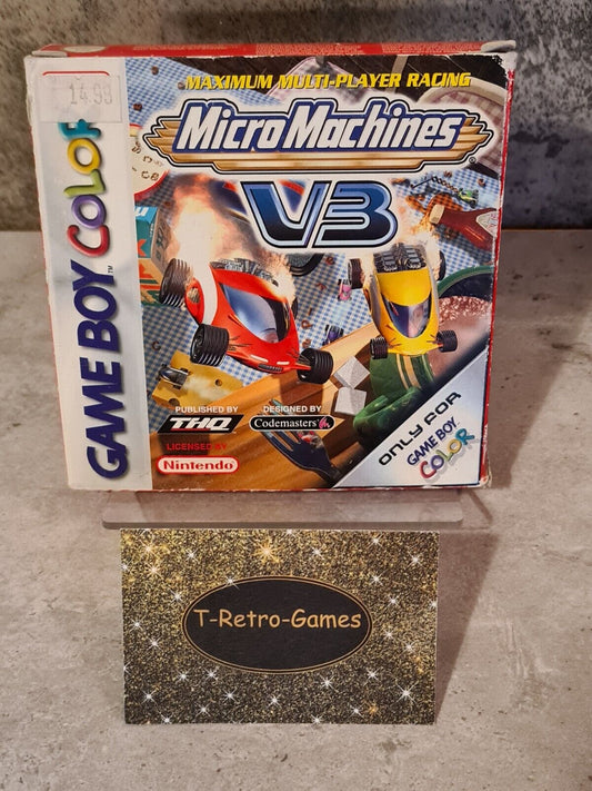 Nintendo Game Boy Color Spiel Micro Machines V3 mit OVP und Anleitung EUR - T-Retro-Games 