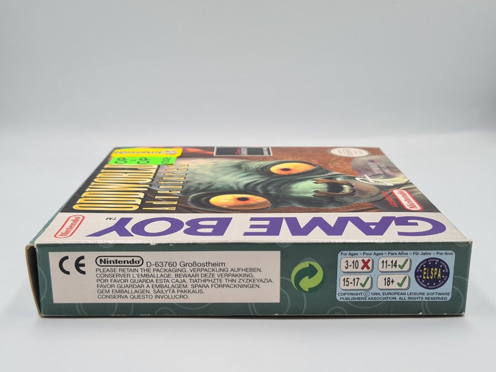 Nintendo Gameboy Classic Oddworld Adventures mit OVP und Anleitung EUR - T-Retro-Games 