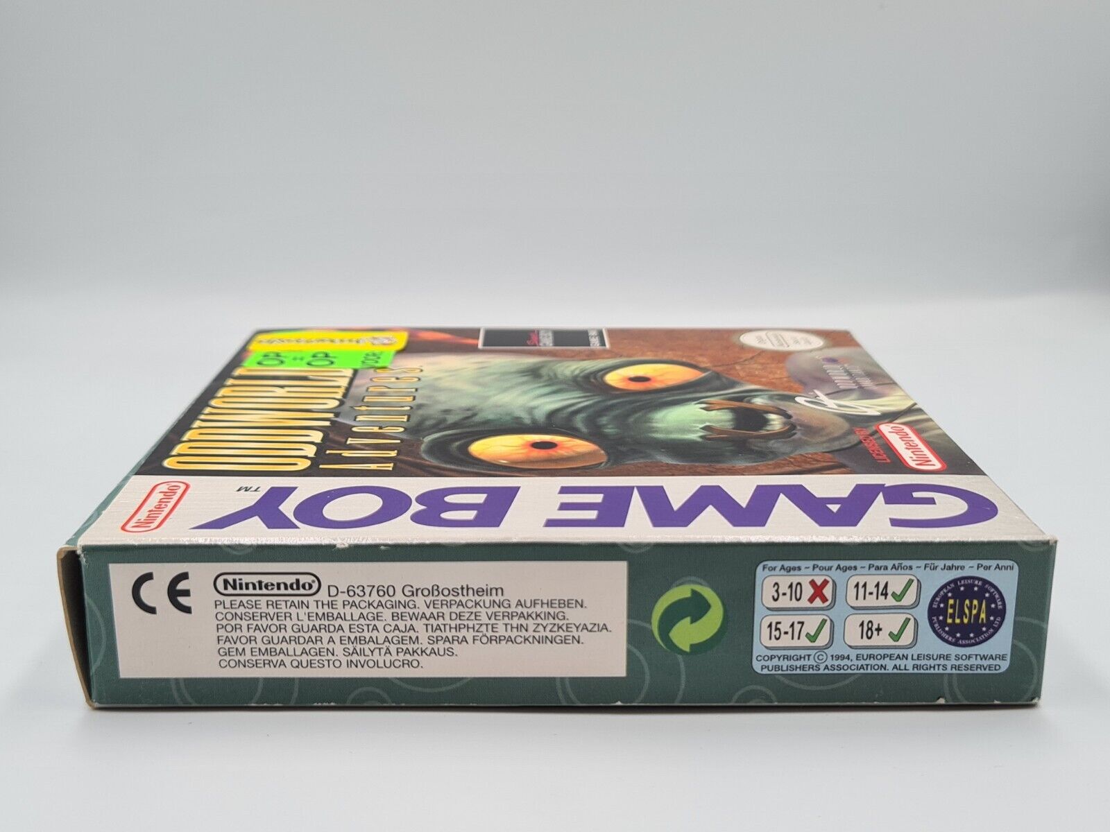 Nintendo Gameboy Classic Oddworld Adventures mit OVP und Anleitung EUR - T-Retro-Games 