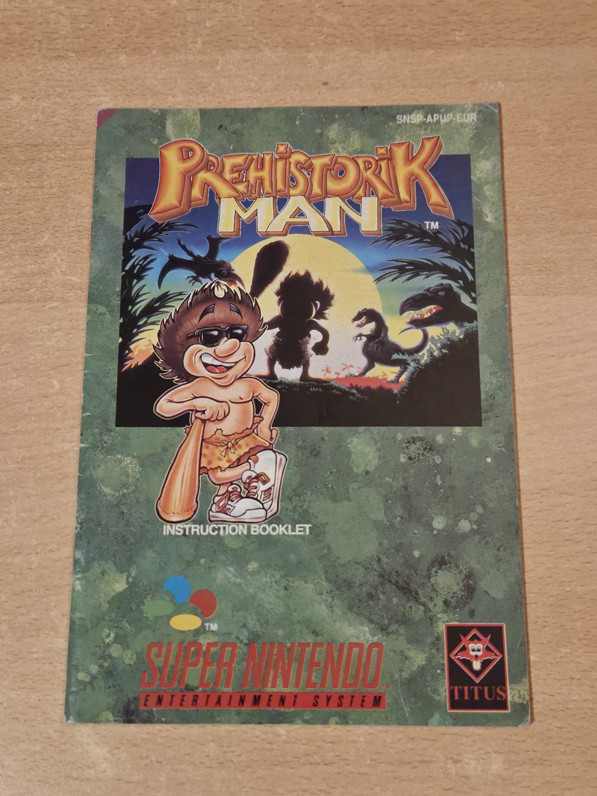 SNES Super Nintendo Prehistorik Man Spielanleitung Instruction Booklet EUR