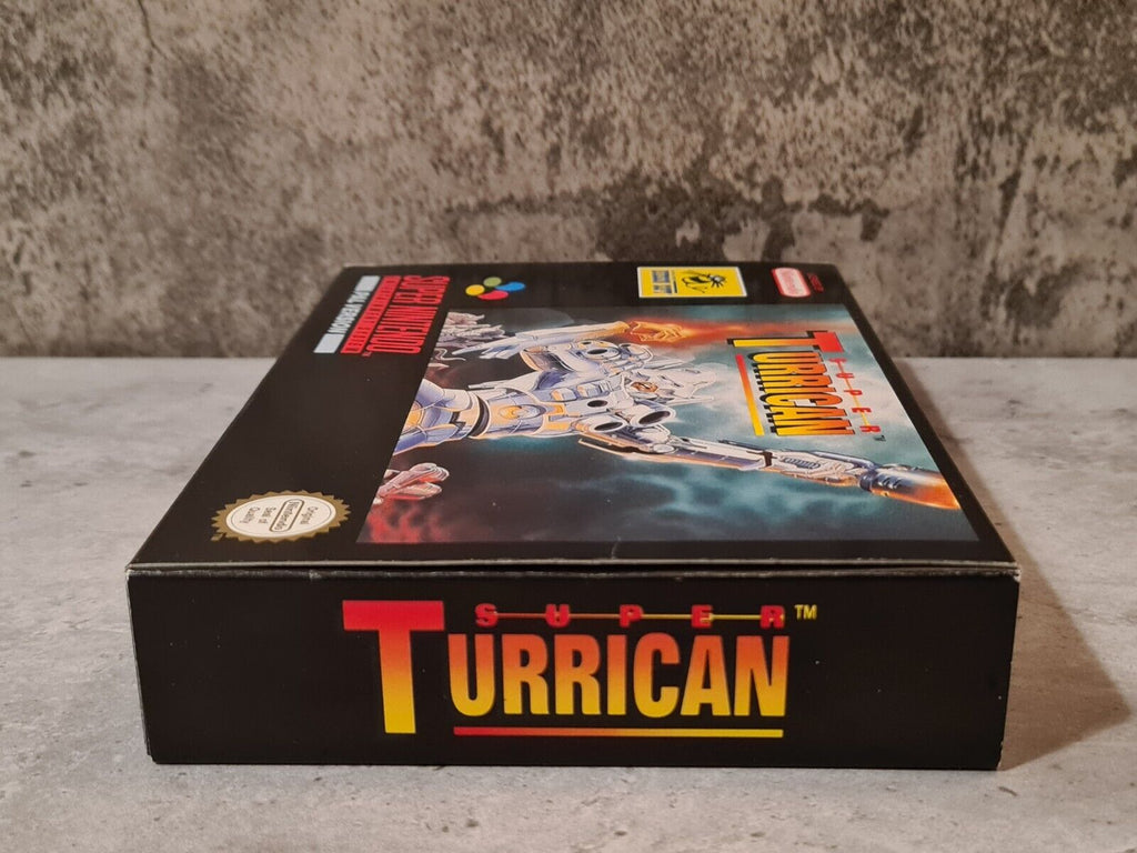 SNES Super Nintendo Super Turrican mit OVP und Anleitung UKV - T-Retro-Games 