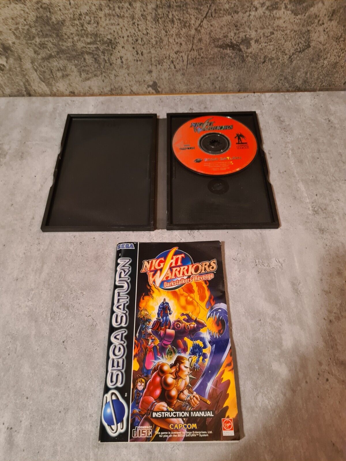 Sega Saturn Night Warriors Darkstalkers Revenge mit OVP und Anleitung Multi - T-Retro-Games 