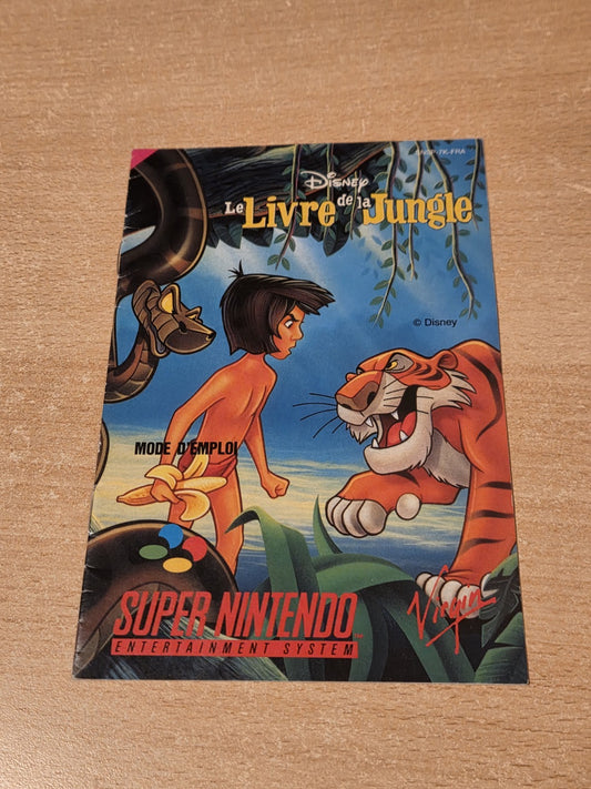 SNES Super Nintendo Disney's Le Livre  de la Jungle Instruction Booklet FRA