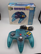 N64 Nintendo 64 Controller Clear Blue Joystick OVP EUR
