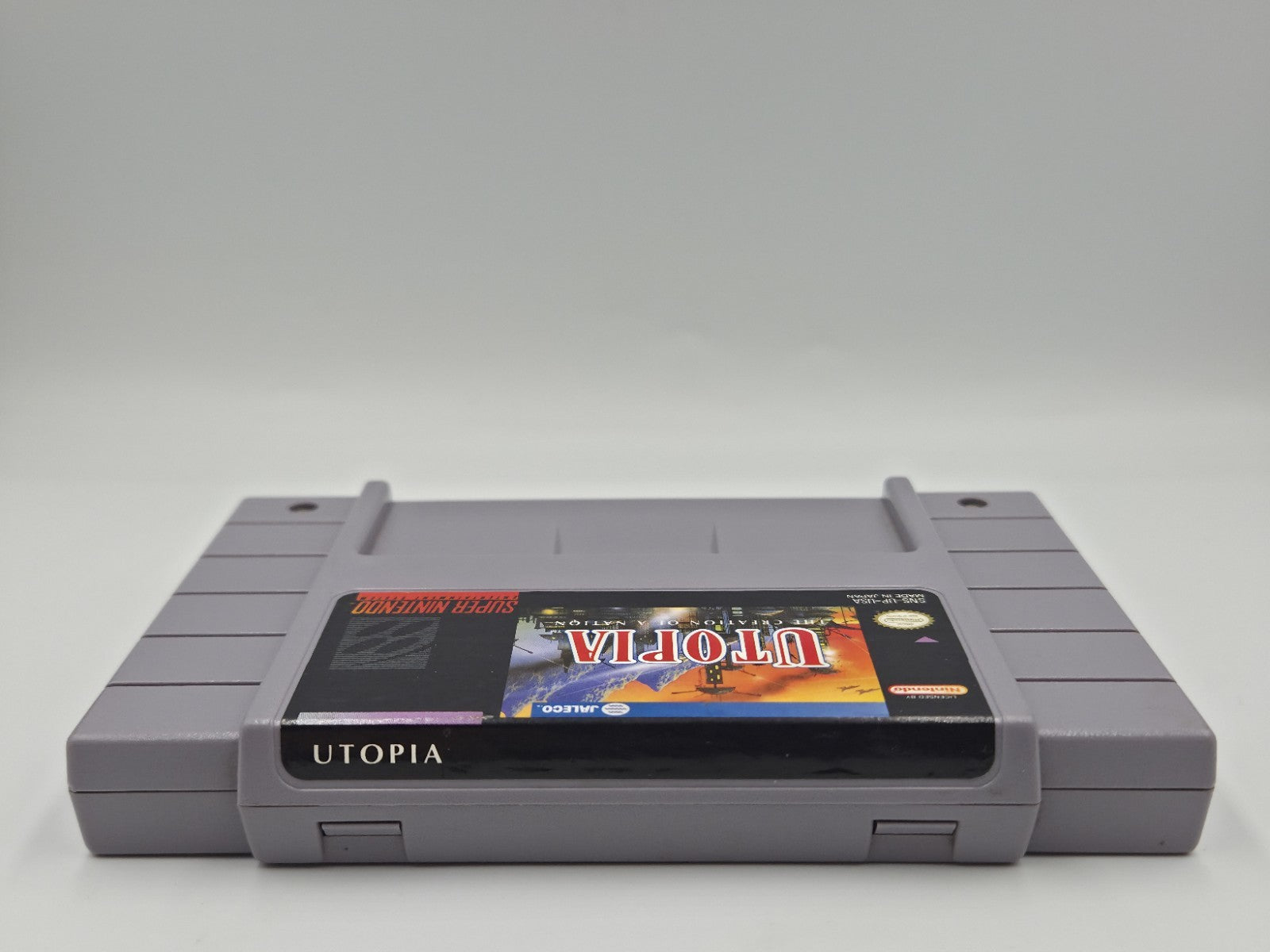 SNES Super Nintendo Utopia The Creation of a Nation NTSC USA Modul