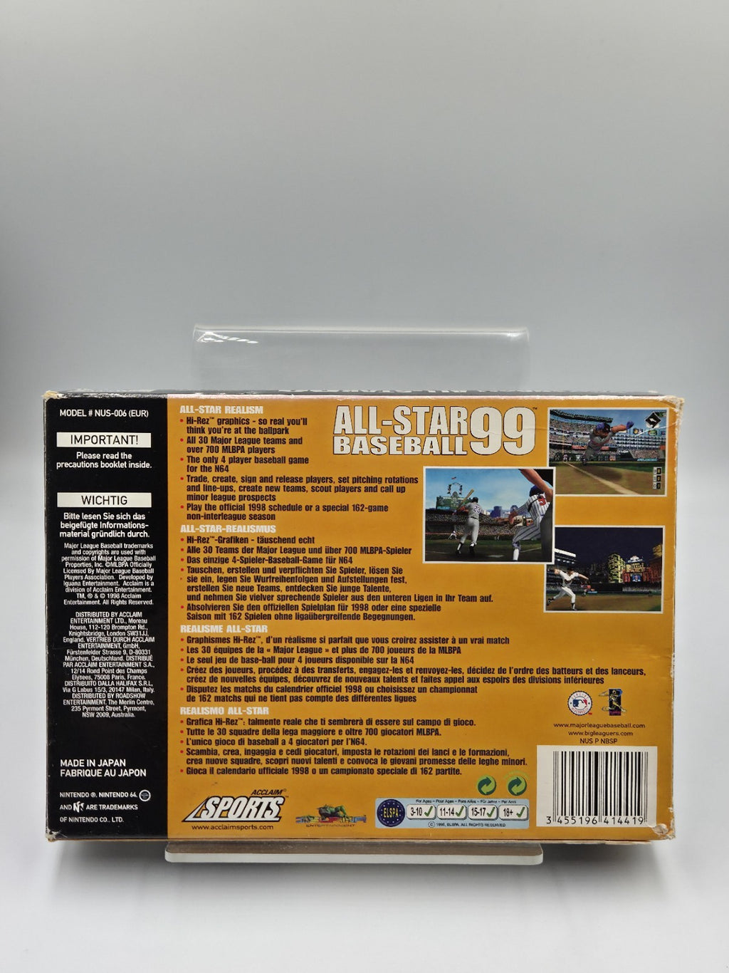 N64 Nintendo 64 Spiel All-Star Baseball 99 mit OVP und Anleitung EUR