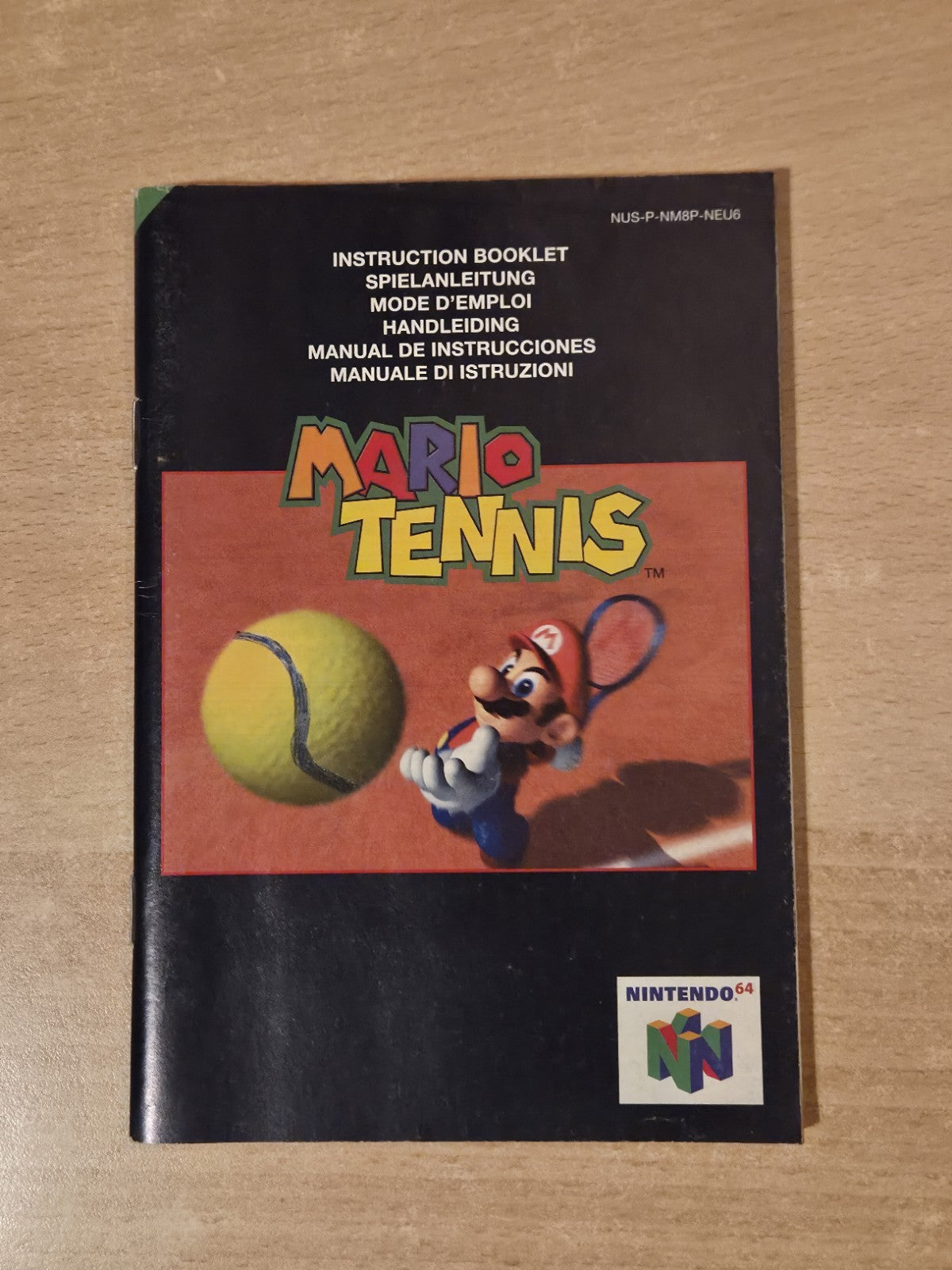 N64 Nintendo 64 Mario Tennis Instruction Booklet EUR