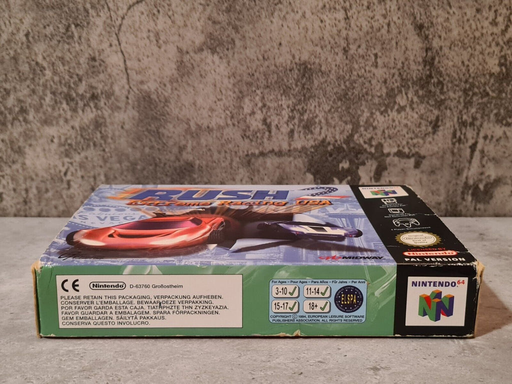 N64 Nintendo 64 Rush: 2 Extreme Racing USA mit OVP und Anleitung EUR - T-Retro-Games 