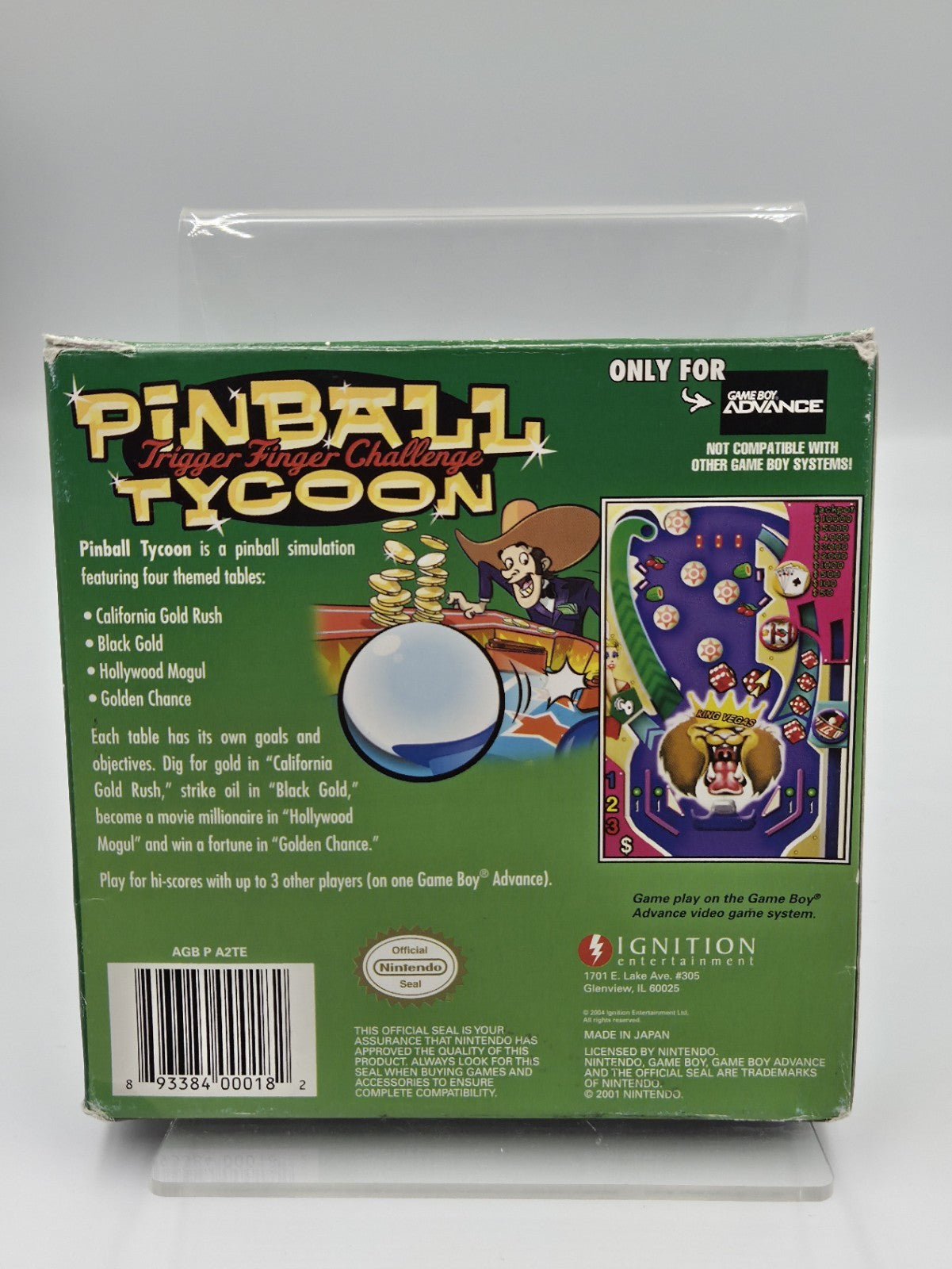 Nintendo Game Boy Advance Pinball Tycoon mit OVP und Anleitung USA