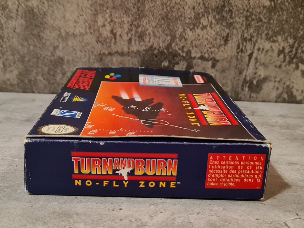 SNES Super Nintendo Turn and Burn No-Fly Zone mit OVP und Anleitung UKV - T-Retro-Games 