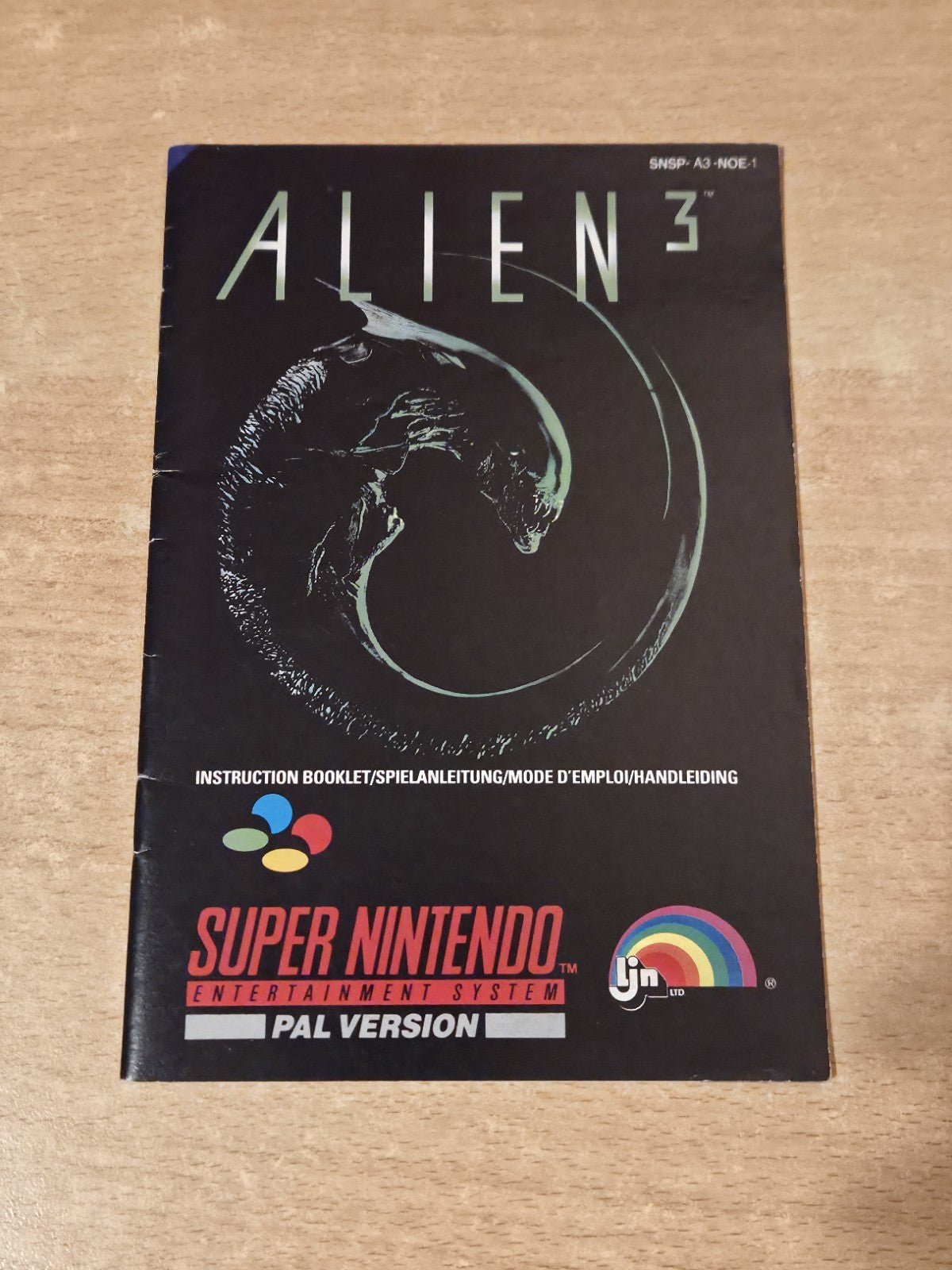 SNES Alien 3 Spielanleitung Instruction Booklet NOE