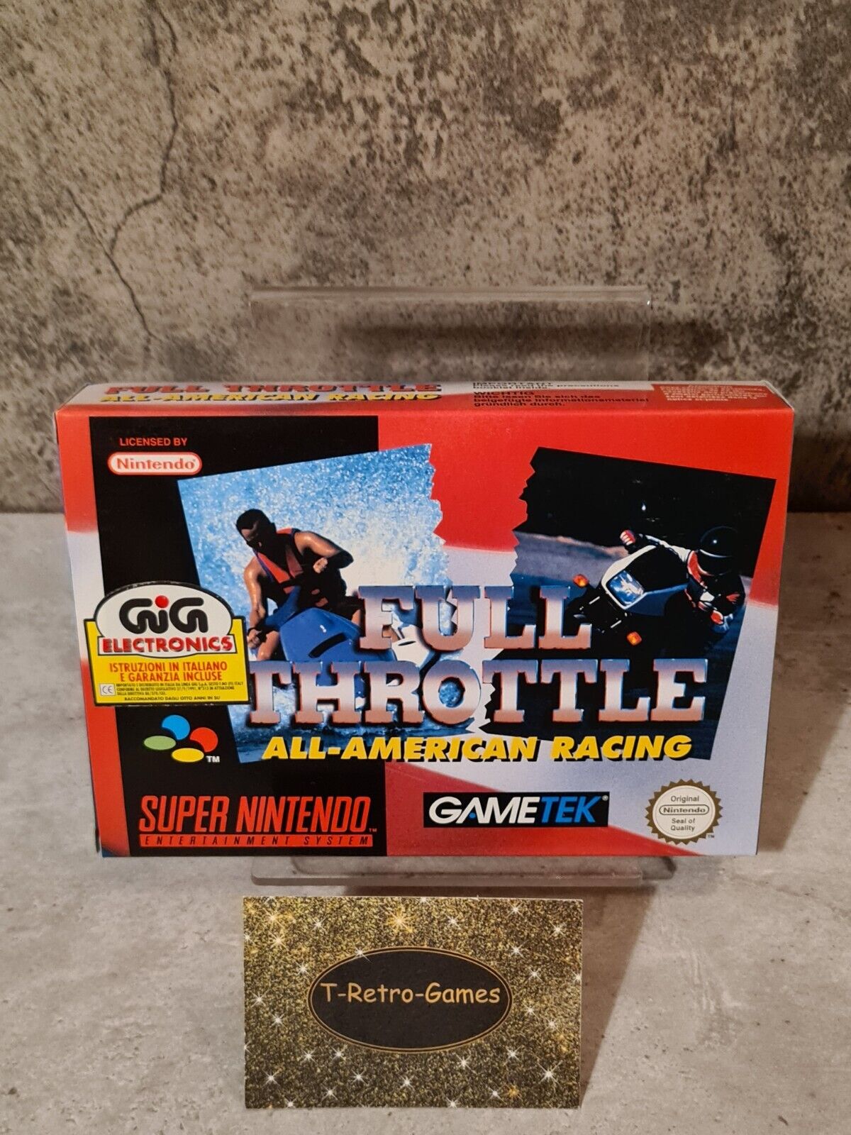 SNES Super Nintendo Full Throttle All American Racing New Old Stock Neu NEW - T-Retro-Games 