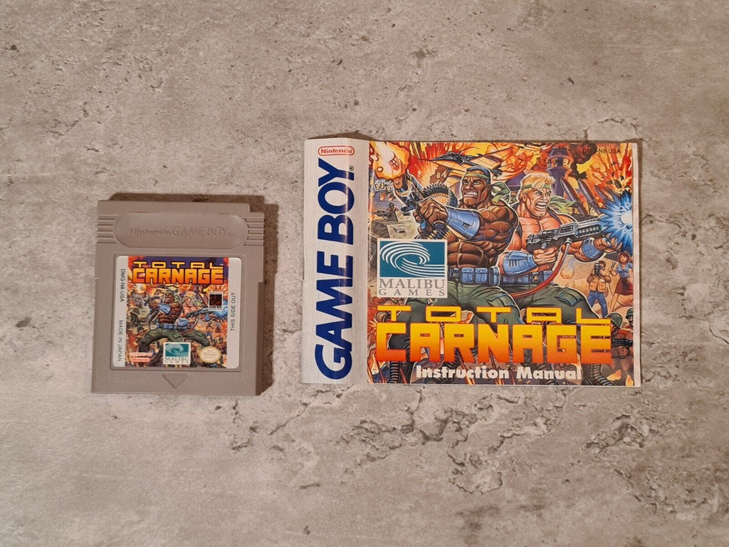 Nintendo Game Boy Classic Total Carnage mit OVP und Anleitung USA - T-Retro-Games 