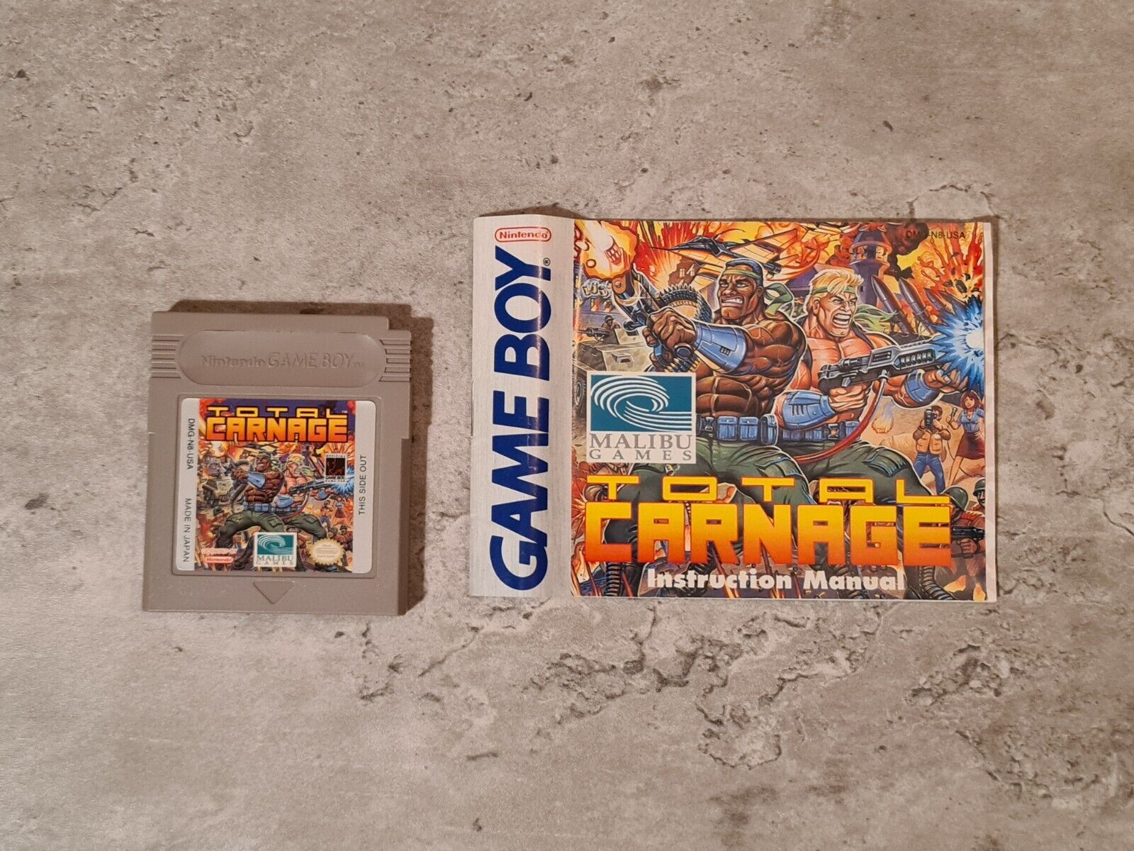 Nintendo Game Boy Classic Total Carnage mit OVP und Anleitung USA - T-Retro-Games 