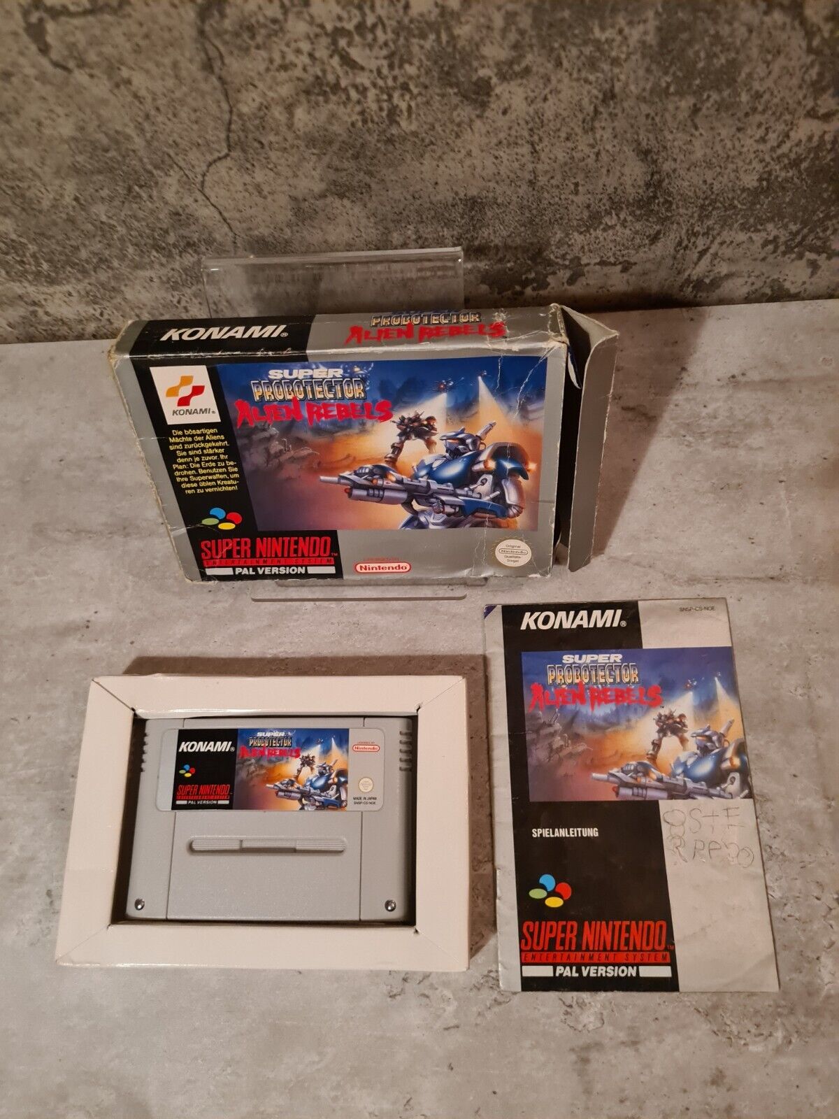 SNES Super Nintendo Super Probotector Alien Rebels mit OVP und Anleitung NOE - T-Retro-Games 