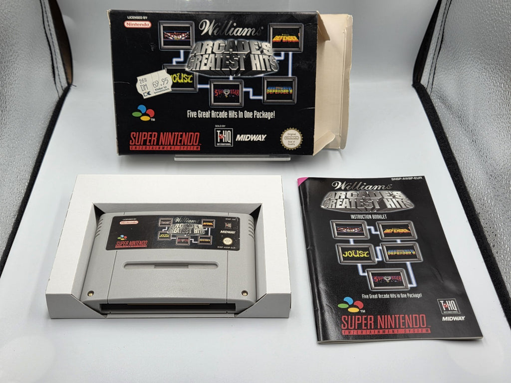 SNES Super Nintendo Williams Arcades Greatest Hits  mit OVP und Anleitung EUR